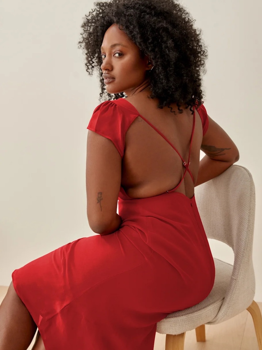 Reformation Underwood Dress Crimson sz 6 NWT